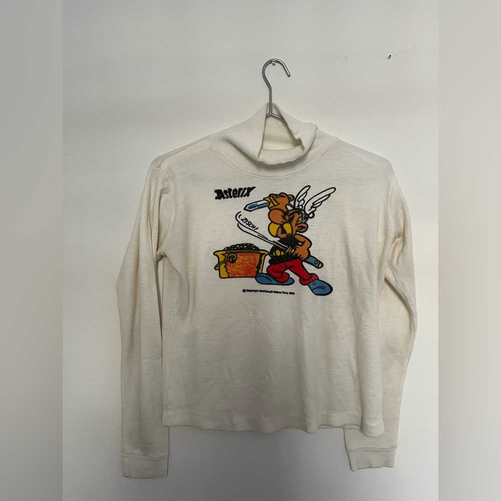 1970s vintage Asterix mock neck sweater